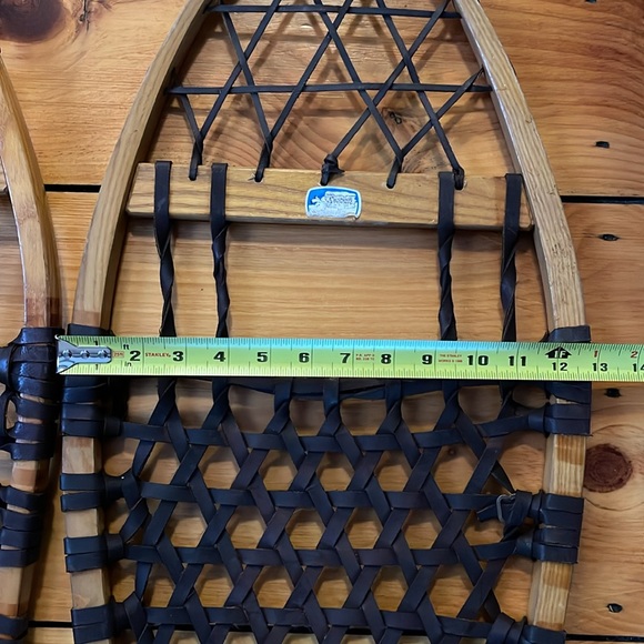 Snowshoes Snocraft Wooden Made in Maine, Like New Condition, Leather, Vintage - Picture 4 of 15